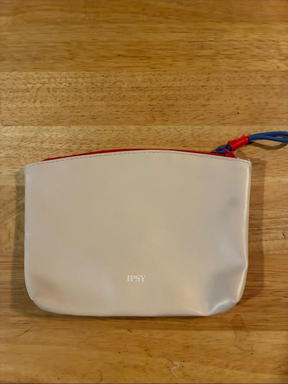ipsy Cream Cosmetic Pouch with Multicolor Women Illustration-NWOT’s
